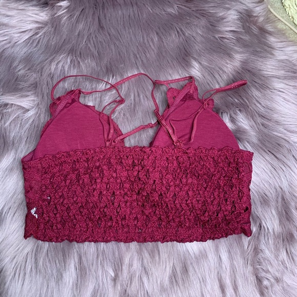 Maroon Lace Bralette - Picture 2 of 4